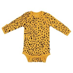 Kyte Baby Long Sleeve Bodysuit in Marigold Cheetah Size 12-18 monthsMarigold Che